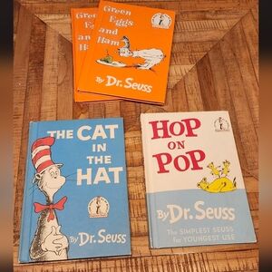 Lot of 4 Books dr.seuss vintage